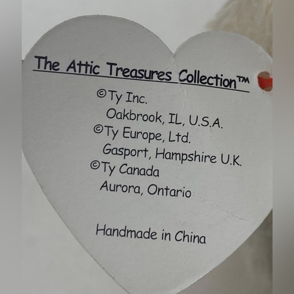 Ty Beanie Babies GEORGETTE Goose Attic Treasure 1993 Retired Jointed Red Tag. - Picture 2 of 4